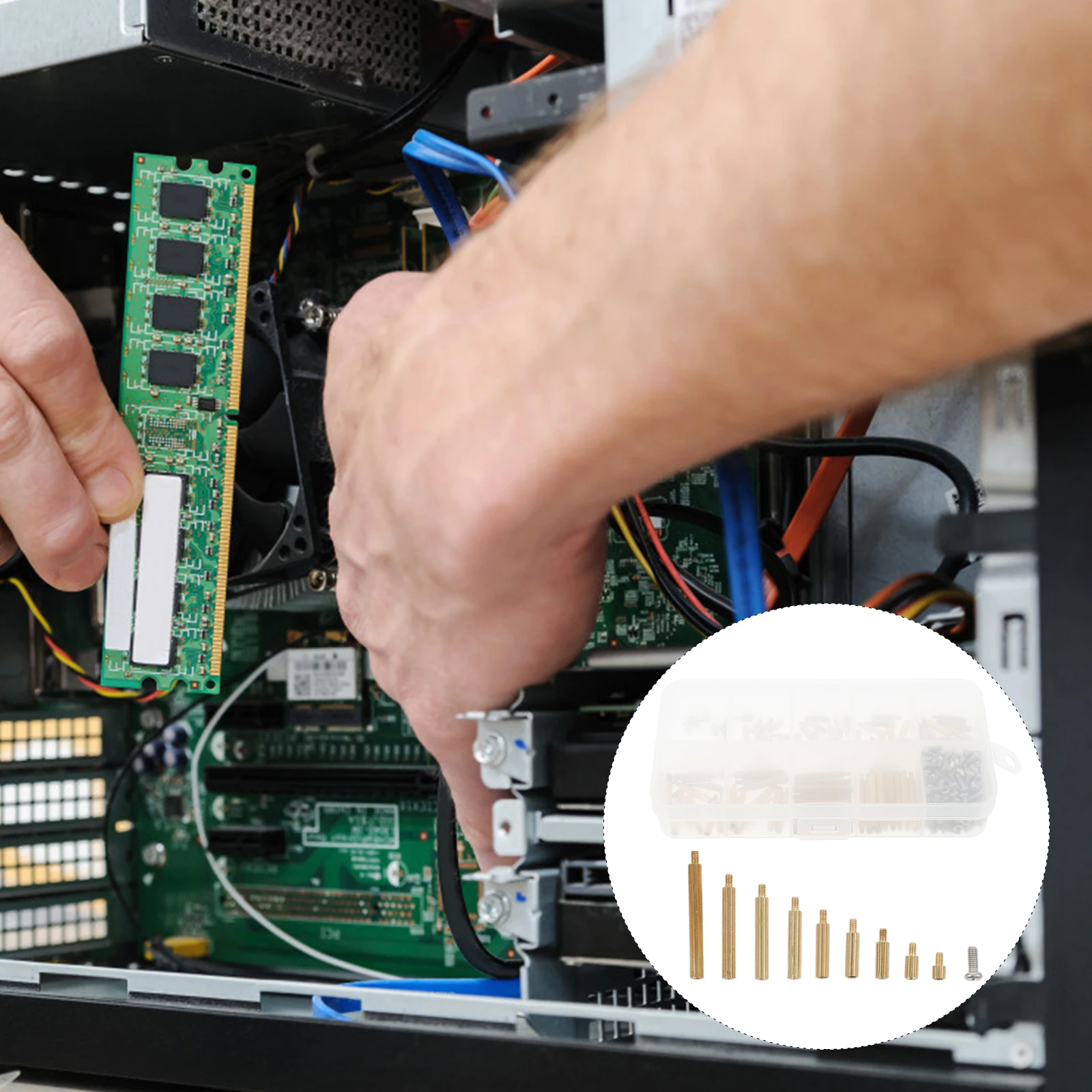 น็อตเกลียวหัวเดียวแบบมีลาย 270 ชิ้น ตัวเชื่อมต่อแบบเสาทองแดง สำหรับงานเฟอร์นิเจอร์ สกรูเปลี่ยนแทน น็อตทรงกระบอก หัวกลม