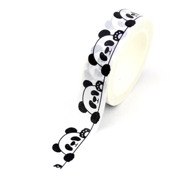 1Pc. 10M Decor Schattige Panda En Paw Washi Tapes Papier Diy Scrapbooking Planner Plakband Briefpapier Schoolbenodigdheden