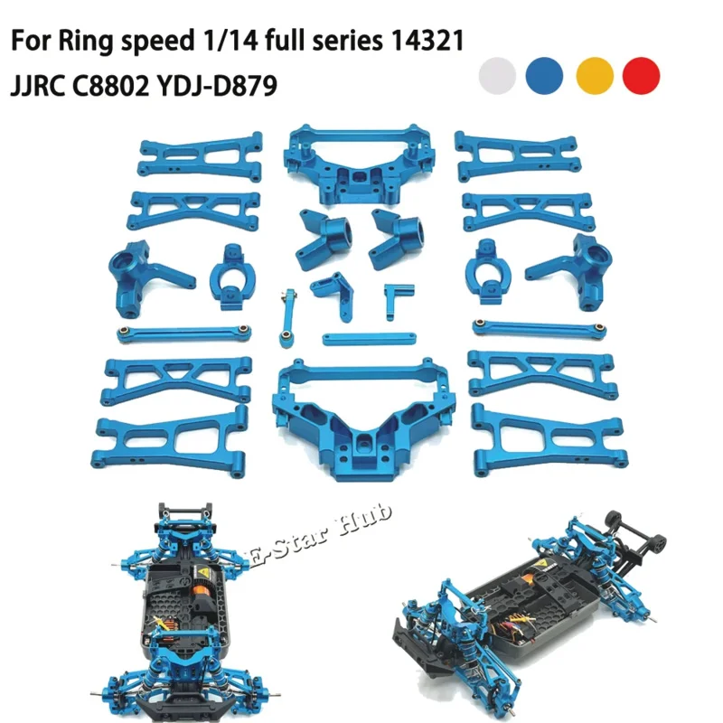 RC car parts metal upgrade kit for HS 14321 jjrc c8802 YDJ-D879 steering Cup shell strut pull rod suspension bracket swing arm