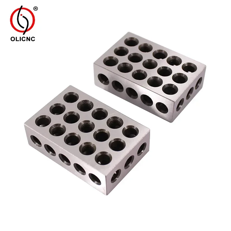 

2 pcs Hardened Steel 1-2-3/ 25-50-75mm block gauge Blocks 0.0001 Precision Matched Machinist Milling Tool 23 Holes