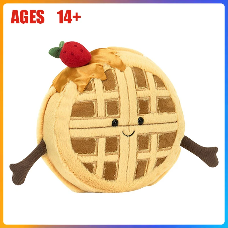 

Creative New Waffle Toy Cute Food Doll Plush Toy Doll Comfort Doll Throw Pillow Children'S Birthday Gift Home Decoration 2025