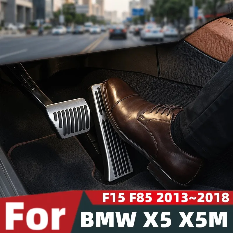 For BMW X5 F15 X5M F85 2013 2014 2015 2016 2017 2018 Car Foot Pedal Kit Accelerator Gas Fuel Brake Pedal Rest Pedal Modify Cover