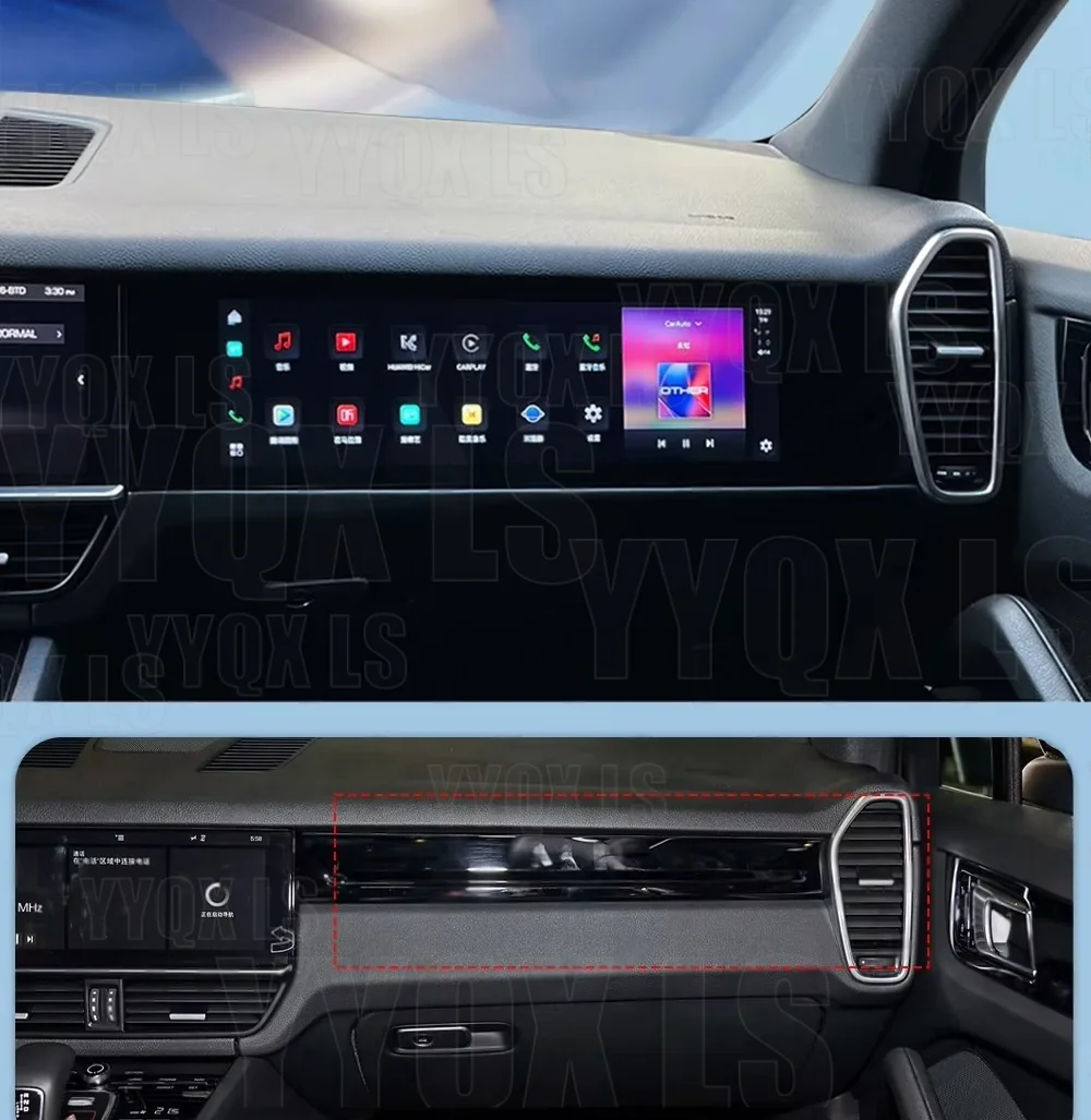 For Porsche Cayenne 955 957 2018-2023 Co Pilot Screen Android Passenger Entertainment Screen Car Auto Stereo GPS Multimedia