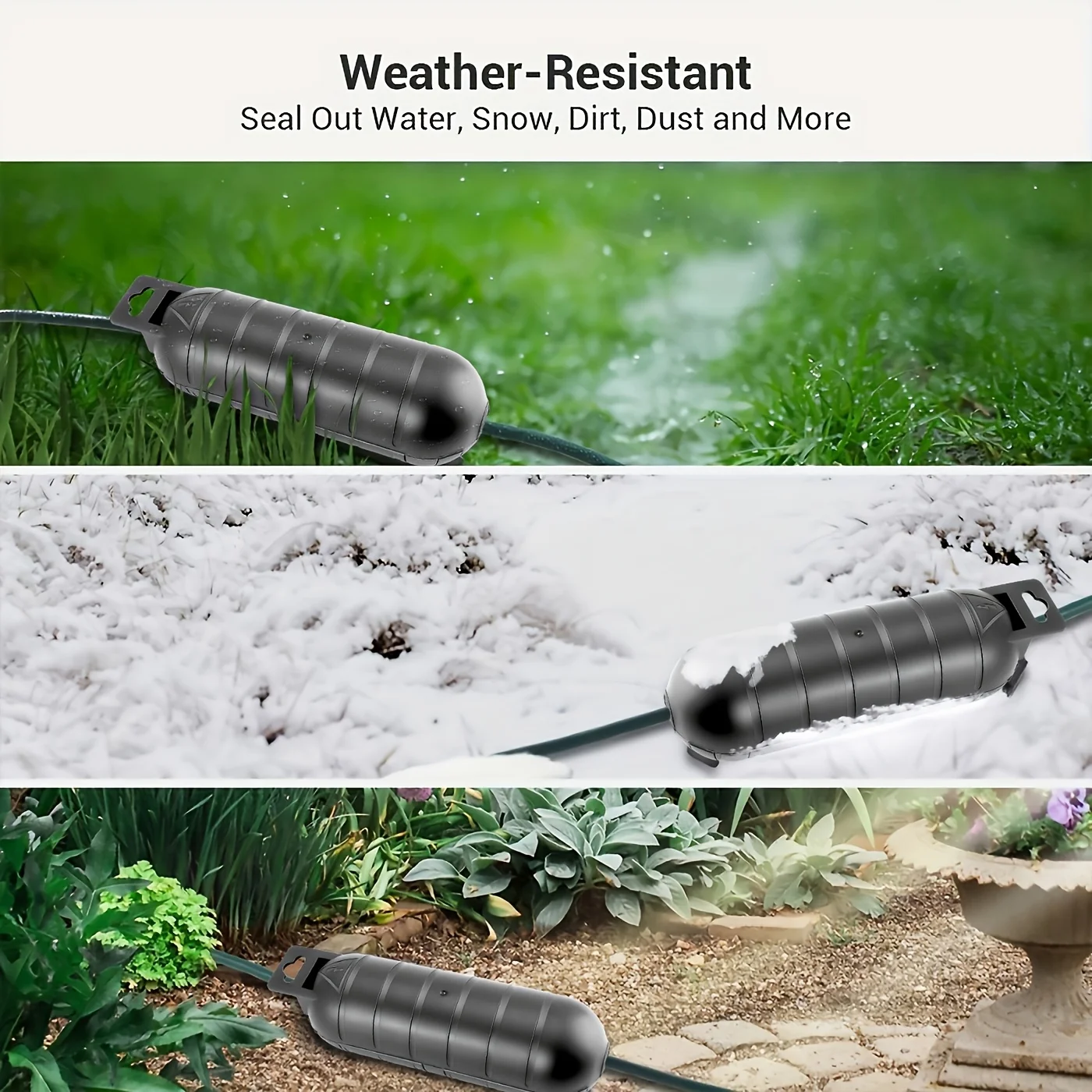 2pcs Extension Cord Plug Connection Protective Safety Cover, Water-Resistant Indoor Outdoor,String Holiday Christmas Lights