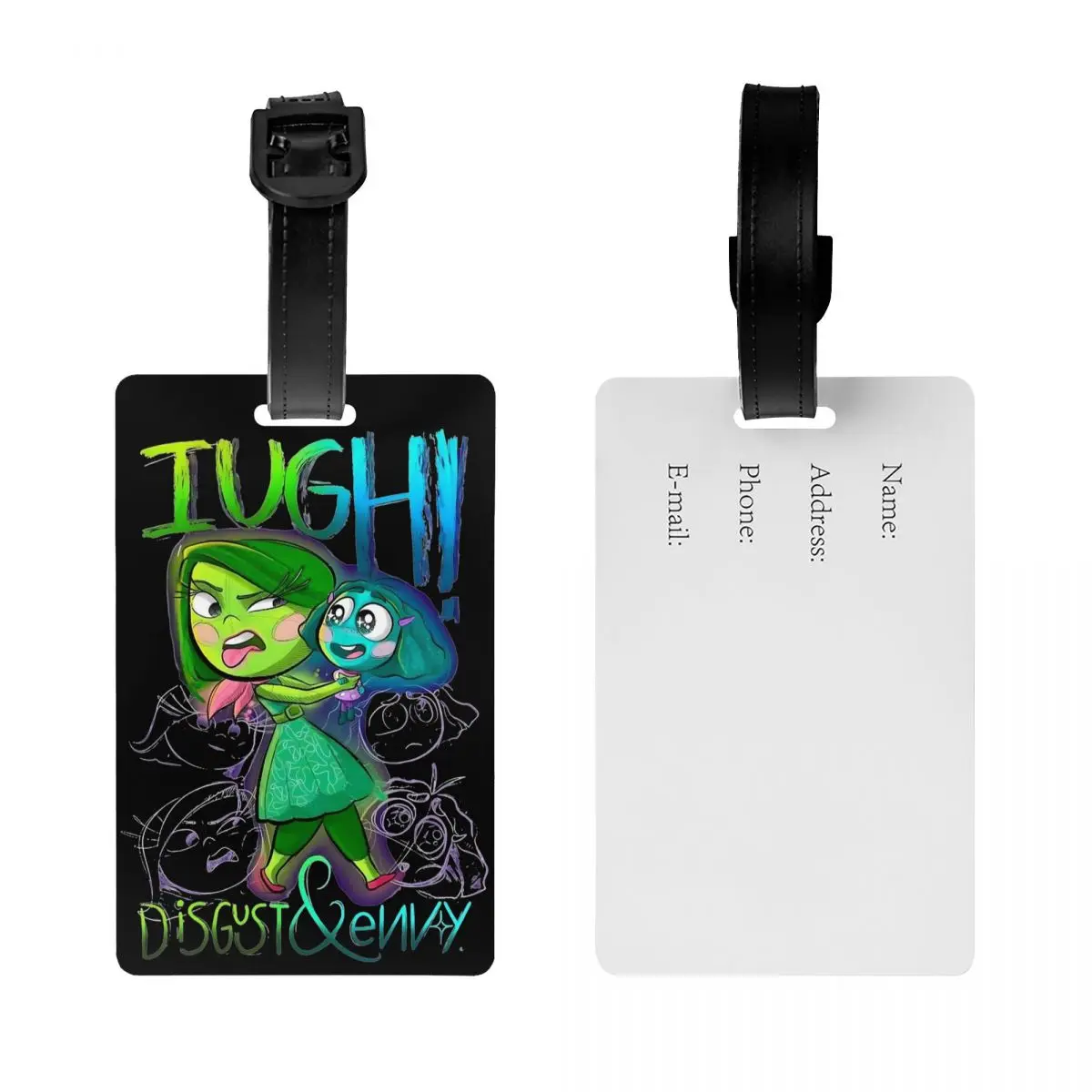 Inside Out Sadness Luggage Tags Travel Accessories Cartoon Portable Label Luggage Bag Case Tags Name ID Address Baggage Tag Gift