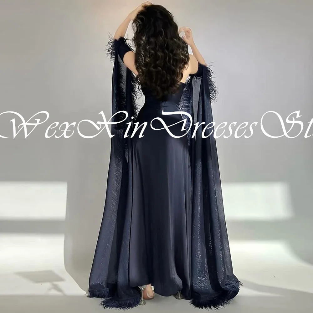 Dresses For Formal Occasion Halter Feathers Shawl Off The Shoulder Scalloped Straight Ankle Length Solid Color Quinceanera