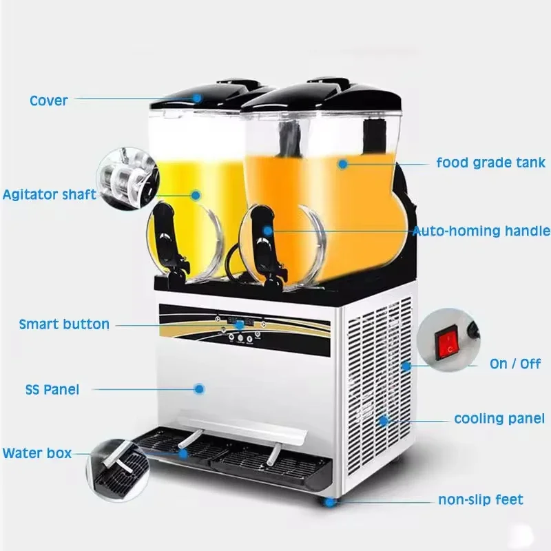 Frozen Drink Slush Machine 3 Tank Mini Slush Ice Making Machines Strong Compressor Slush-Machine China Factory