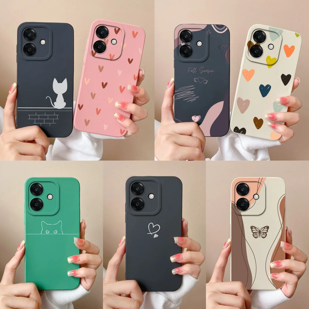 For Oppo A40 A40m A60 Case Love Heart Butterfly Soft Liquid Silicone Back Cover For Oppo A 40 OppoA60 High Quality Phone Housing