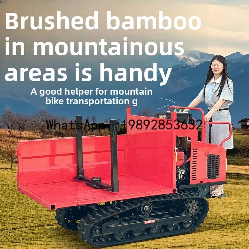LYY Creeper crawler transporter, crawler chassis, mountain self-unloading all-terrain hill-climbing material transportation