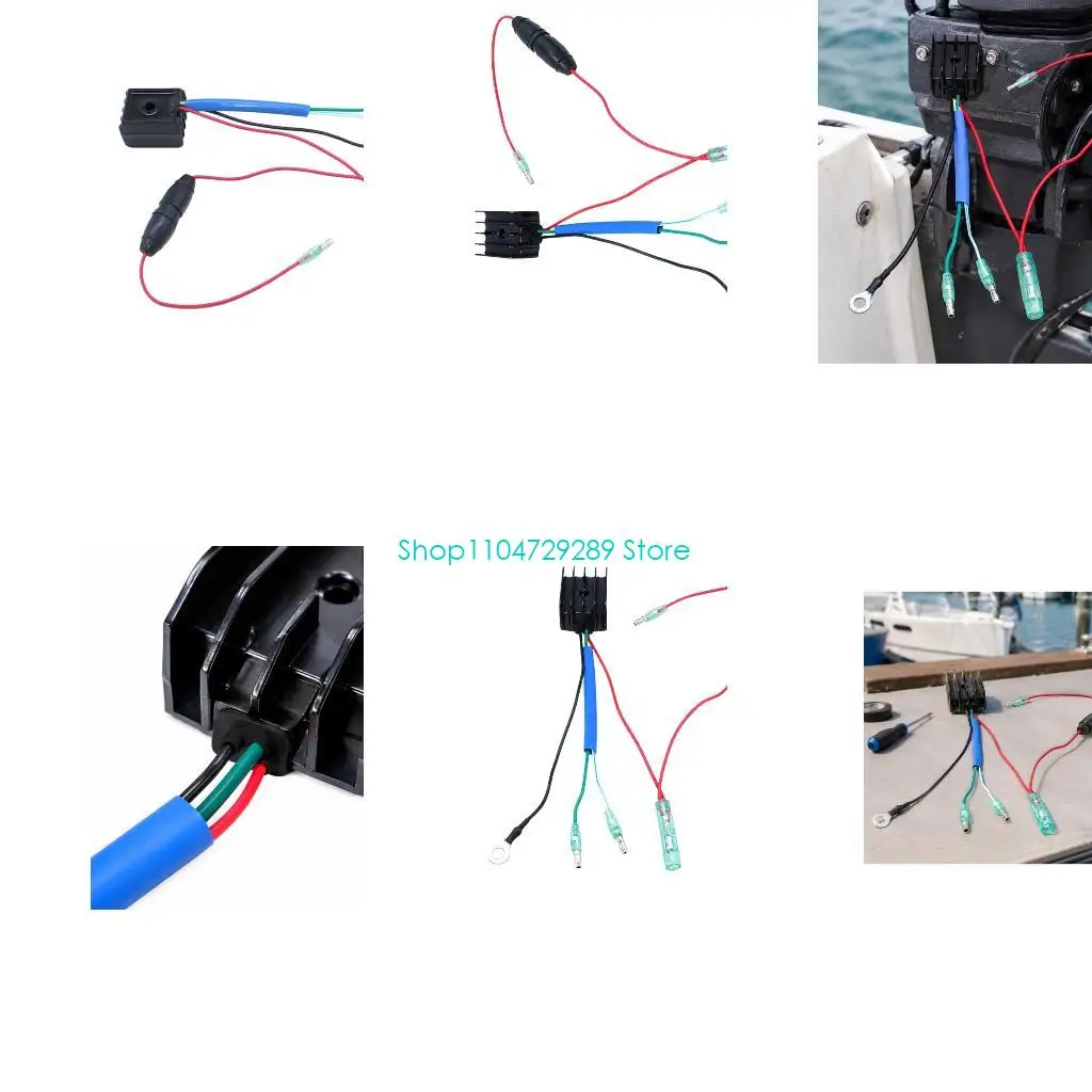 D8KE 6G1-81970-61 Electrical Regulator Assembly for Specified Two Cycle 40-Horsepower Engines with Attached Color-Coded Wiring