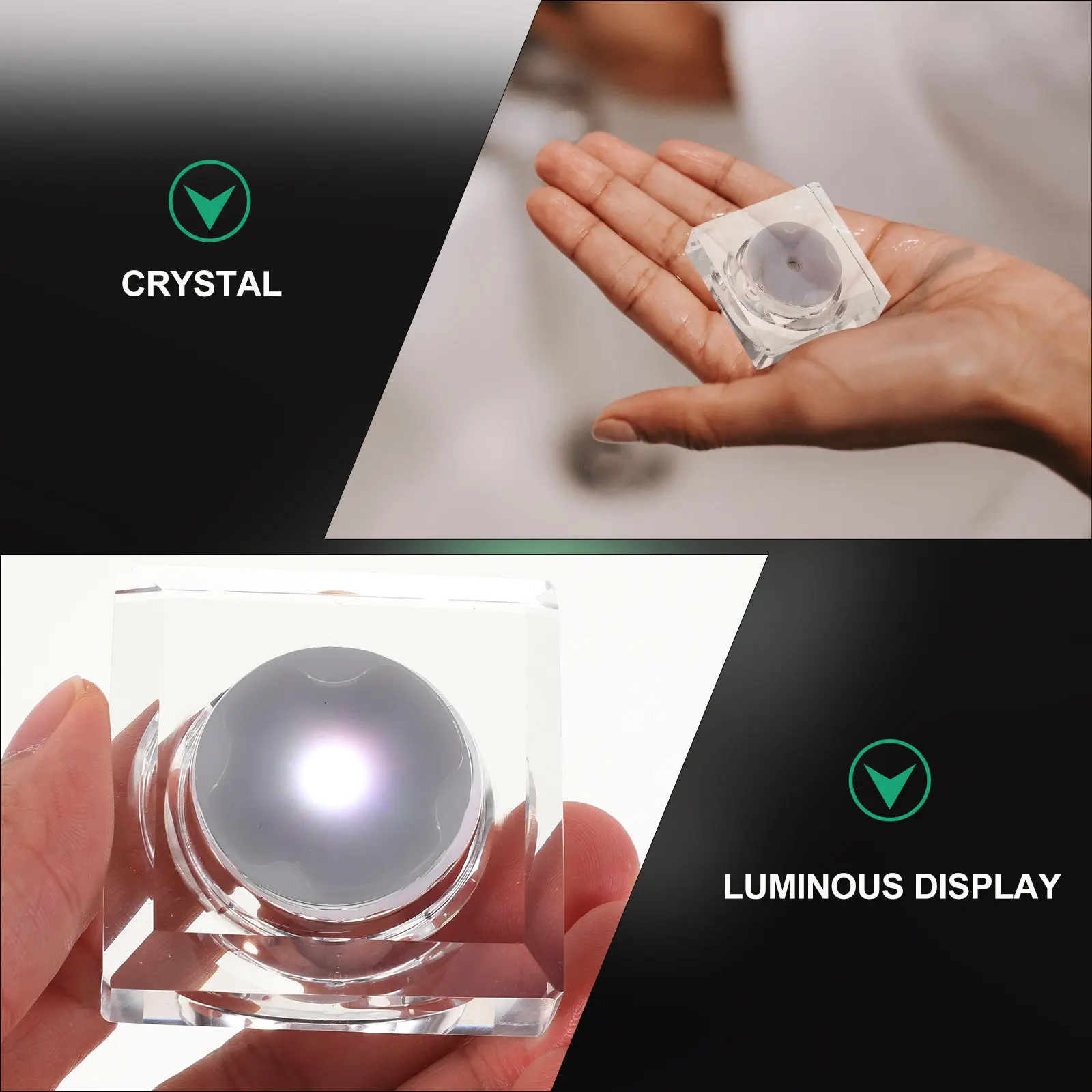 

Комплект: RGB-подставка для хрустального дисплея/скульптуры, держатель для лампы, ночник с USB-питанием и сенсорным управлением