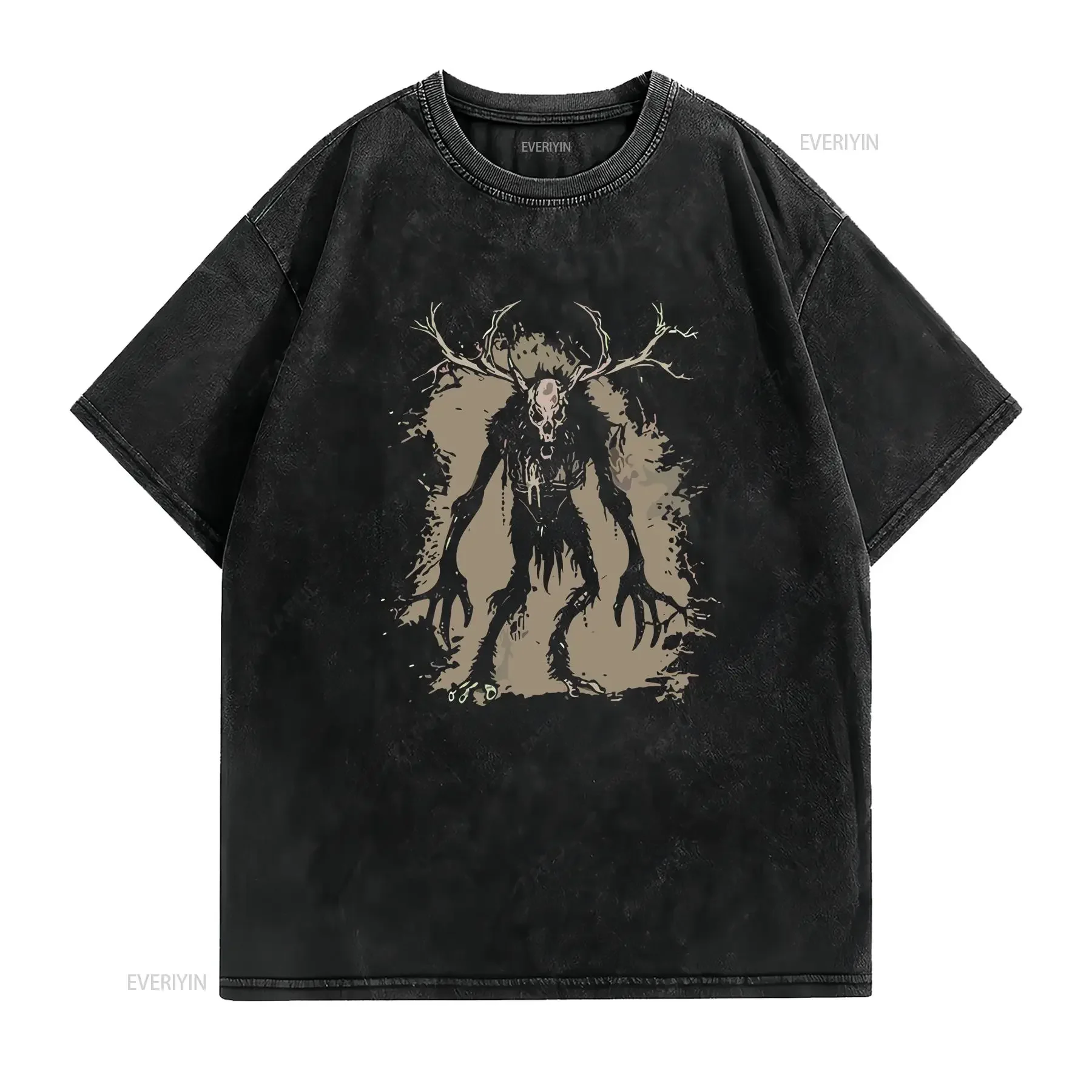 Wendigo T Shirt Skinwalker Cryptid Monster Cryptozoology Ranch vintage Washed Casual fashion graphic Slightly Unisex