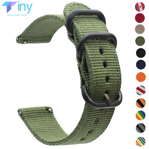 Correa de nailon tejido para Samsung Galaxy Watch, banda de tela Amazfit de 22mm, 20mm, 6, 4, 5, 44mm, Gear S3 Classic Active 2, 24mm, 18mm