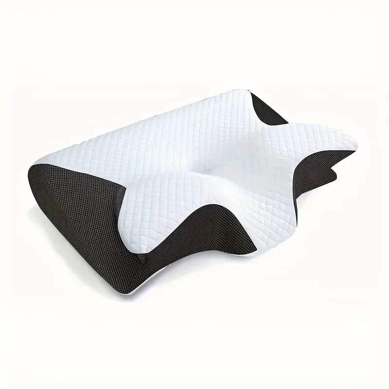 2025 Ergonomic Neck Horn Pillow for Side,Shoulder Relaxation, Soft Yet Firm Support,Back and Stomach Sleepers - Contoured Design