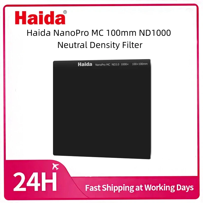 Haida NanoPro MC 100x100mm ND3.0 1000x Neutral Density Filter 10-Stop Optical Glass