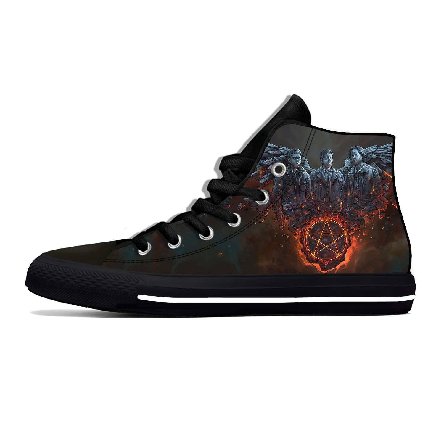 Hot Supernatural Winchester Bros Fashion Cool Classic Casual Shoes High Top Lightweight Breathable Men Women Latest Sneakers