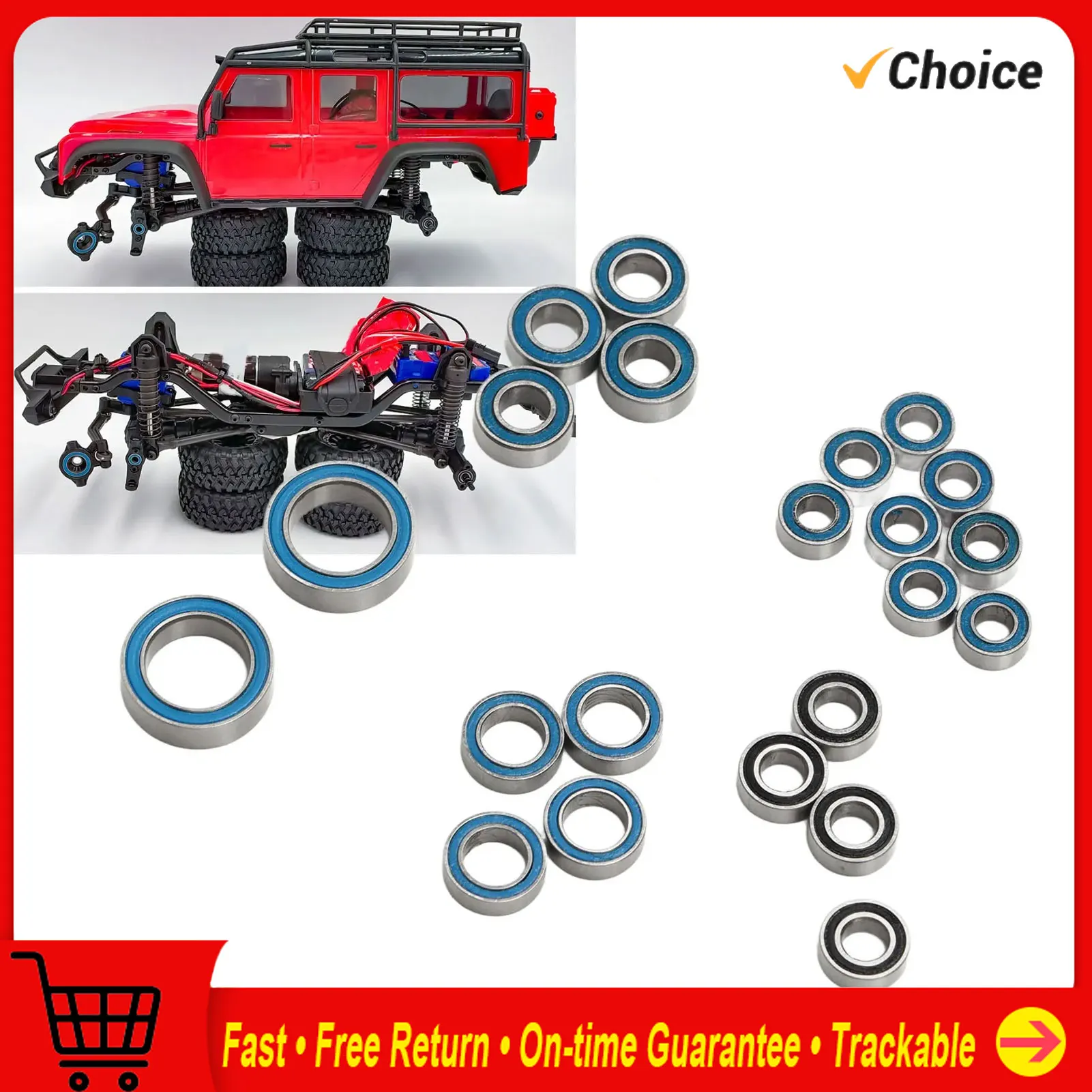 RC Bearing Kit Stainless Steel Ball Bearings Accessories for Traxxas TRX4M 1/18 RC Crawler Car Upgrade Parts RC Bearings