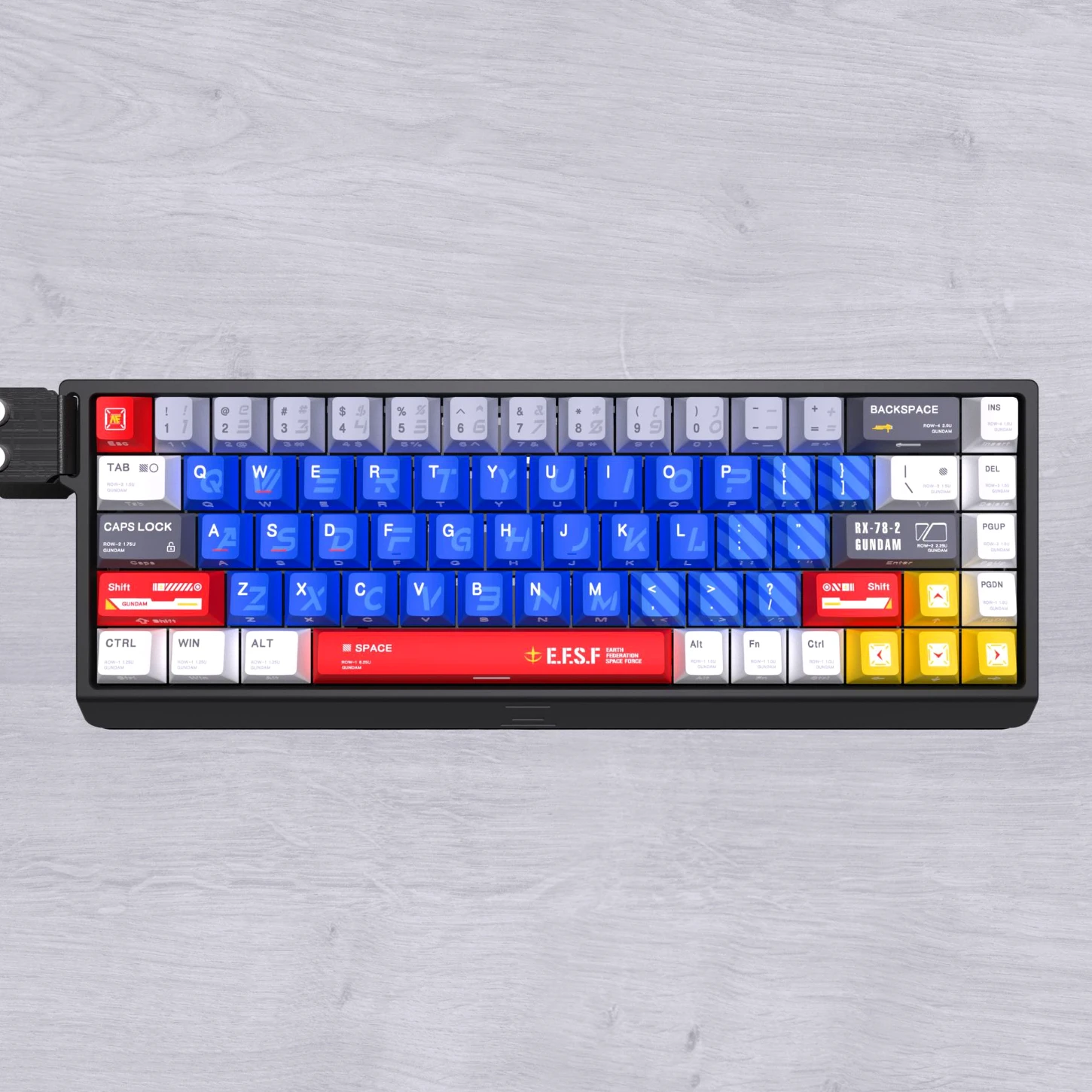 

Tech Warrior Mechanical Keyboard Keychain, Side Engraved Translucent Cherry Keycap Set, PBT, Custom Cap, 130 Key Wooting