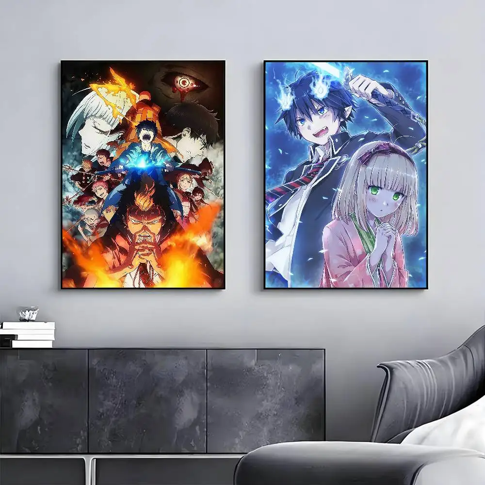 أنيمي B-الأزرق طرد الأرواح الشريرة المشارك معرض يطبع ذاتية اللصق ديكور المنزل الديكور صور مطبوعة للحوائط غرفة المعيشة ملصق