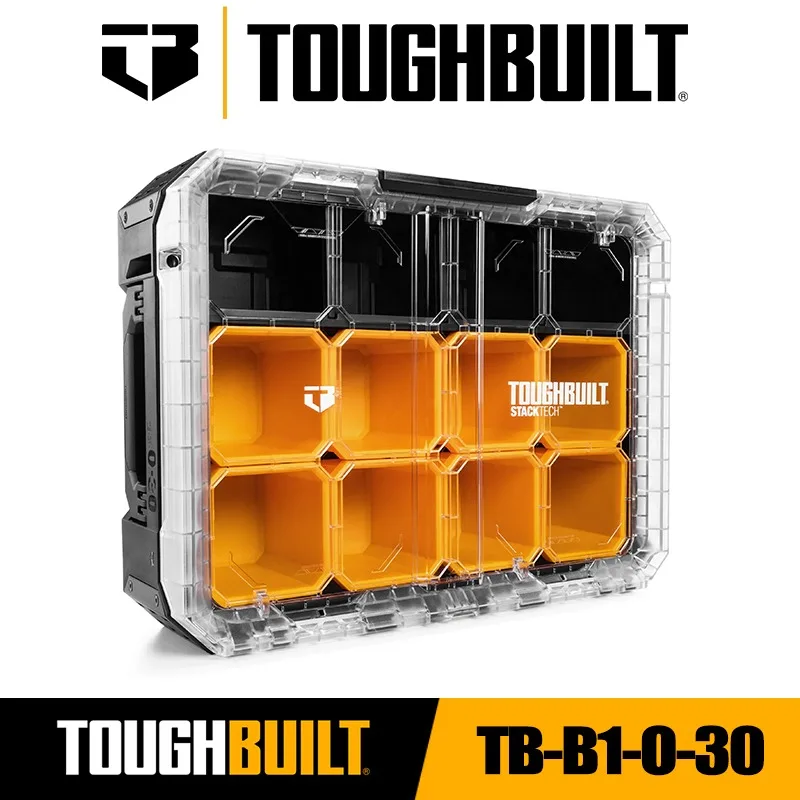 

TOUGHBUILT TB-B1-O-30 StackTech Organizer Multifunctional Car Storage Repair Parts Box Stackable Organizer Toughbuilt Tool Box