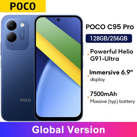 Смартфон POCO C95 Pro, 7500 мАч, 50 МП, 120 Гц, 45 Вт зарядка — внешний вид товара