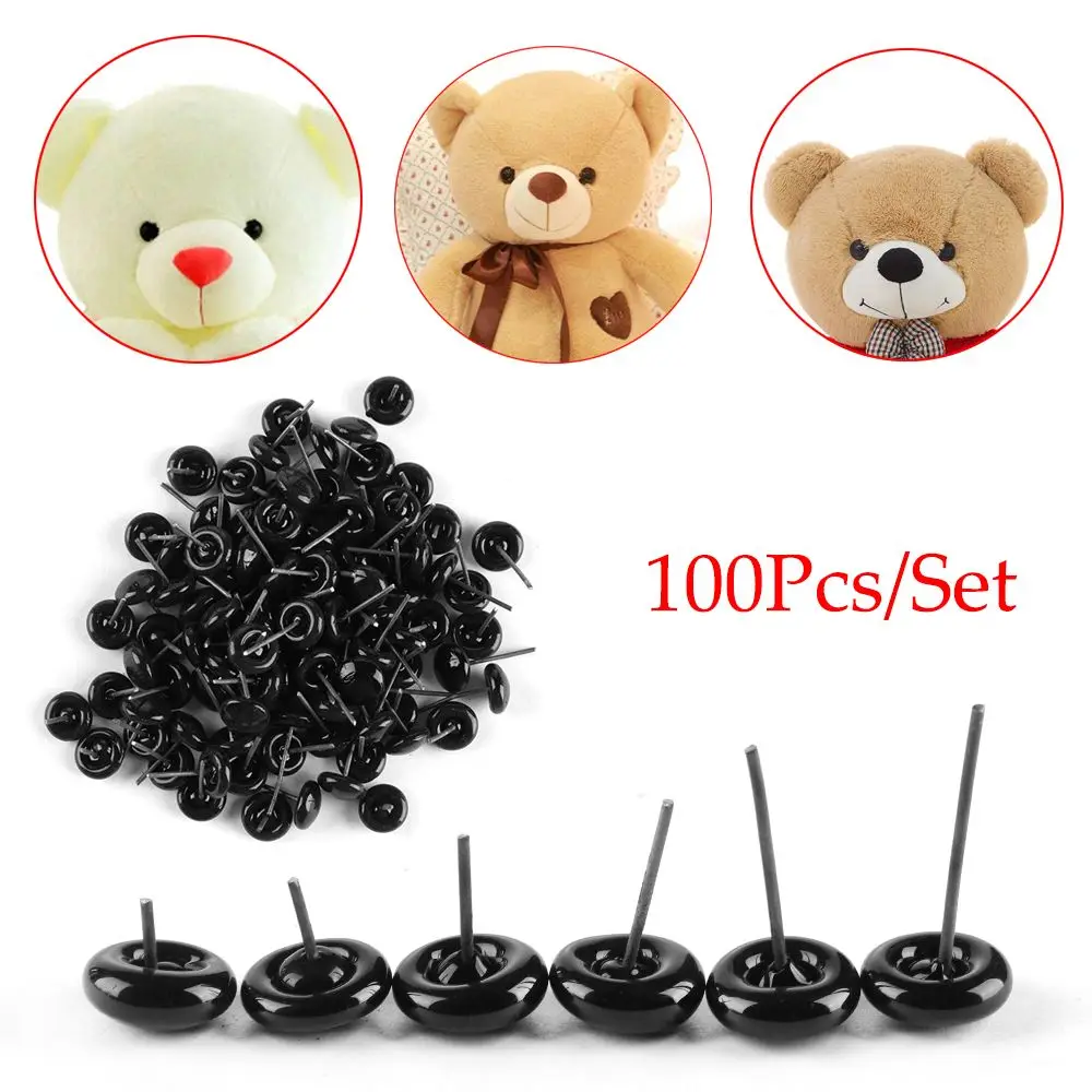 

100Pcs/set Supplies Oblate Imitation DIY Crafts Glass Eyes Safety Eye
