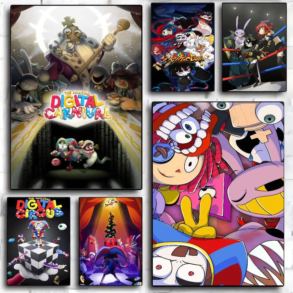 أنيمي السيرك الرقمي المذهل نوعية جيدة يطبع والملصقات للماء ورقة ملصق مقهى بار الملصقات ملصقات الحائط