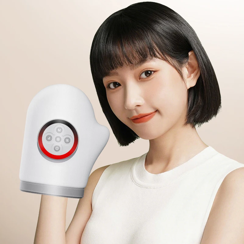 

Portable USB smart hand massage device with 5-level intensity finger massage, intelligent timing, multi-level hot compress mode