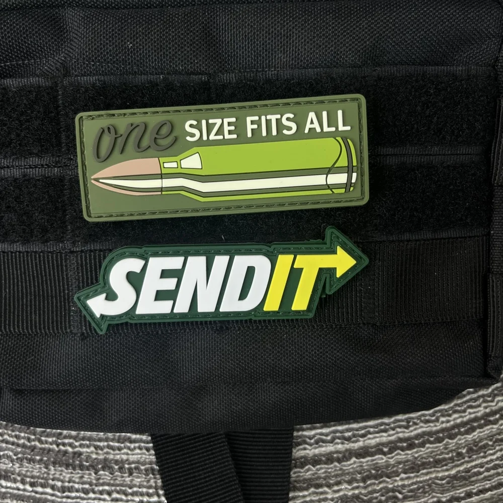 

SENDIT PVC Patch Backpack Tactical Stickers Morale Badges Green Bullet Hook&loop Patches Armband Appliques for Clothing