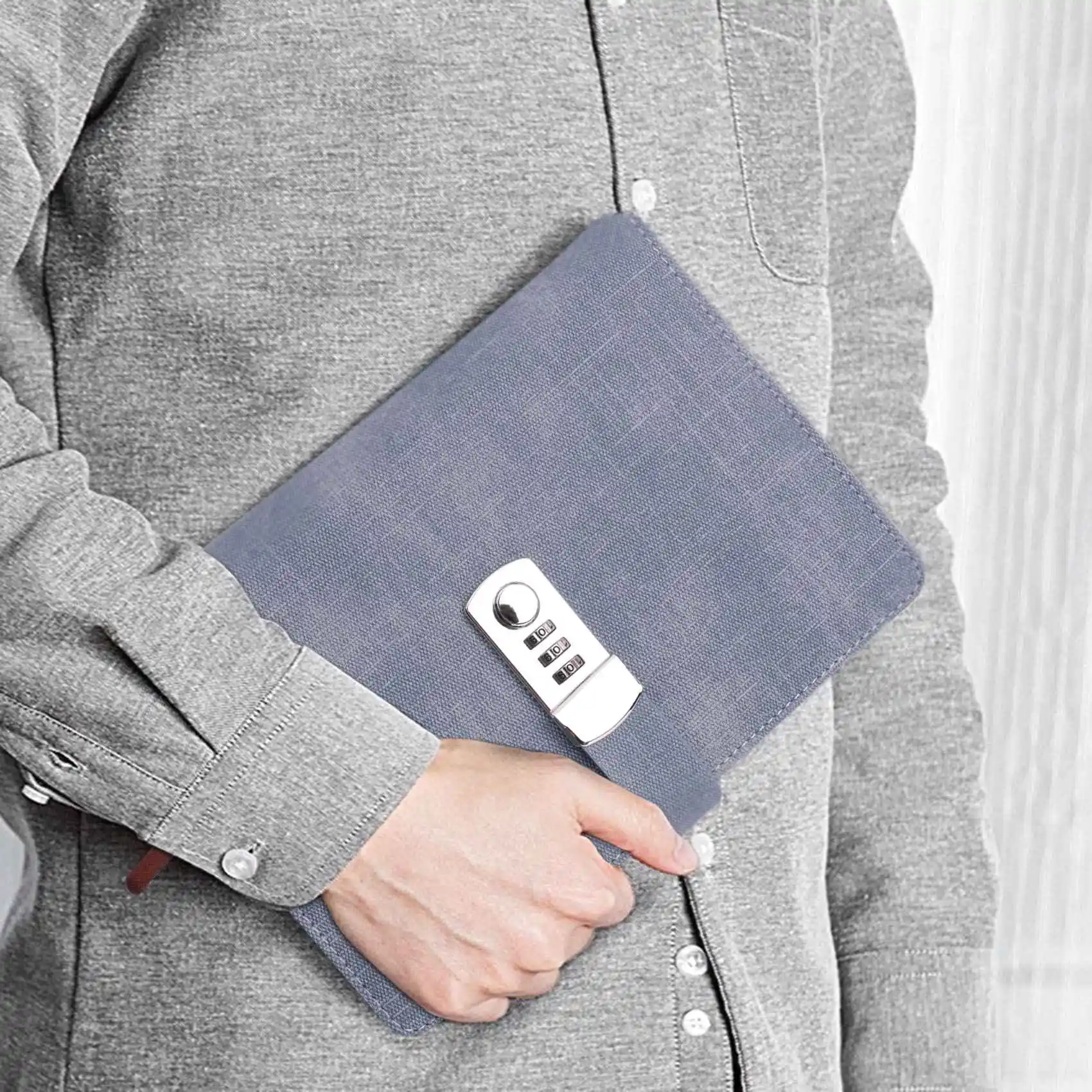 AP-Kata Sandi Kertas Notebook Dapat Dikunci Buku Portabel PU Kunci Diary Jurnal Wisatawan Perencana Mingguan Alat Tulis Sekolah