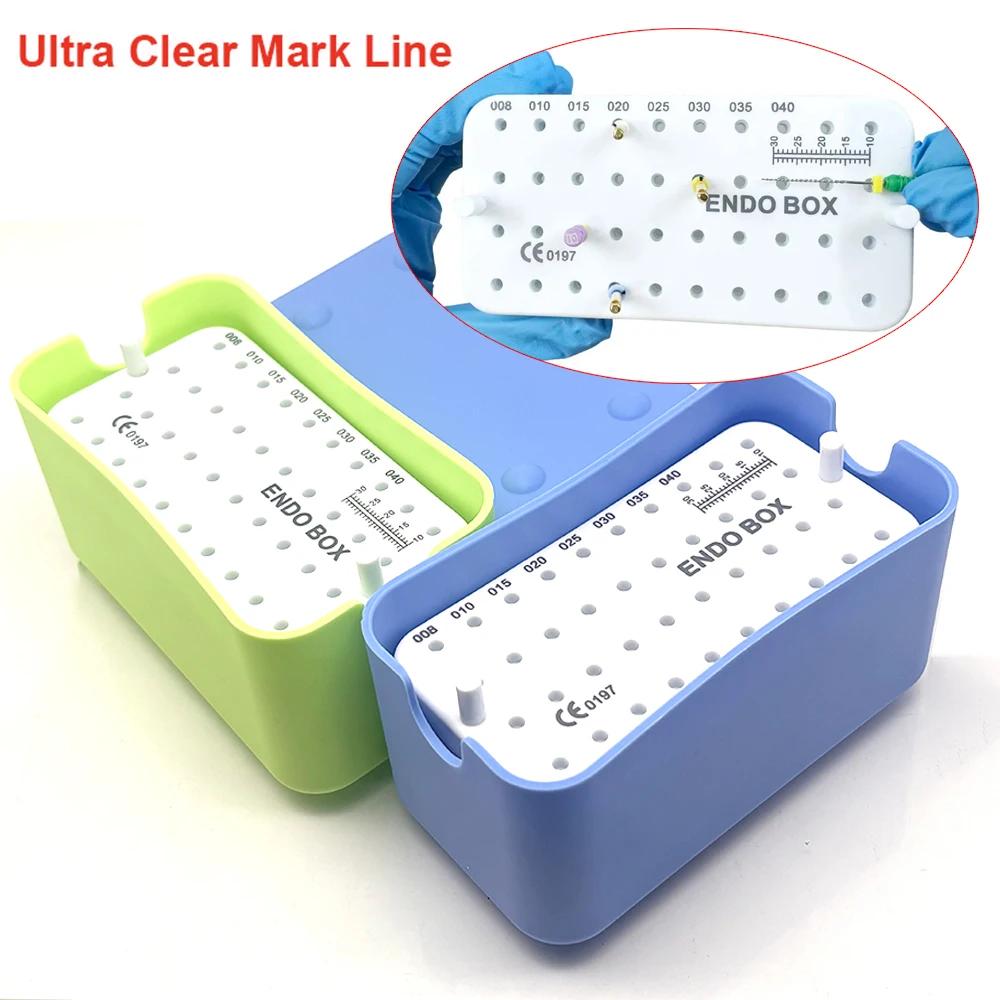 

Autoclavable Dental Endo File Storage Box 40 Hole with Ruler Root Canal Files Sterilization Organization Stand Professional Dent
