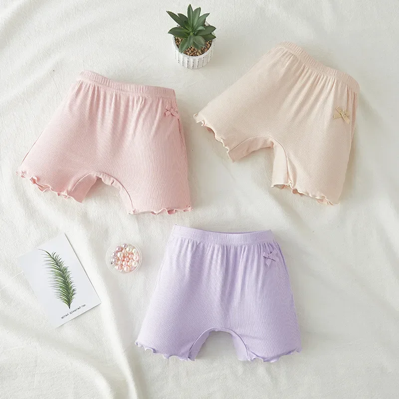 2-8T Summer Infant Girl Safety Shorts Toddler Kid Baby Girl Clothes Cotton Casual Plain Stretch Short leggings Childrens Outfits