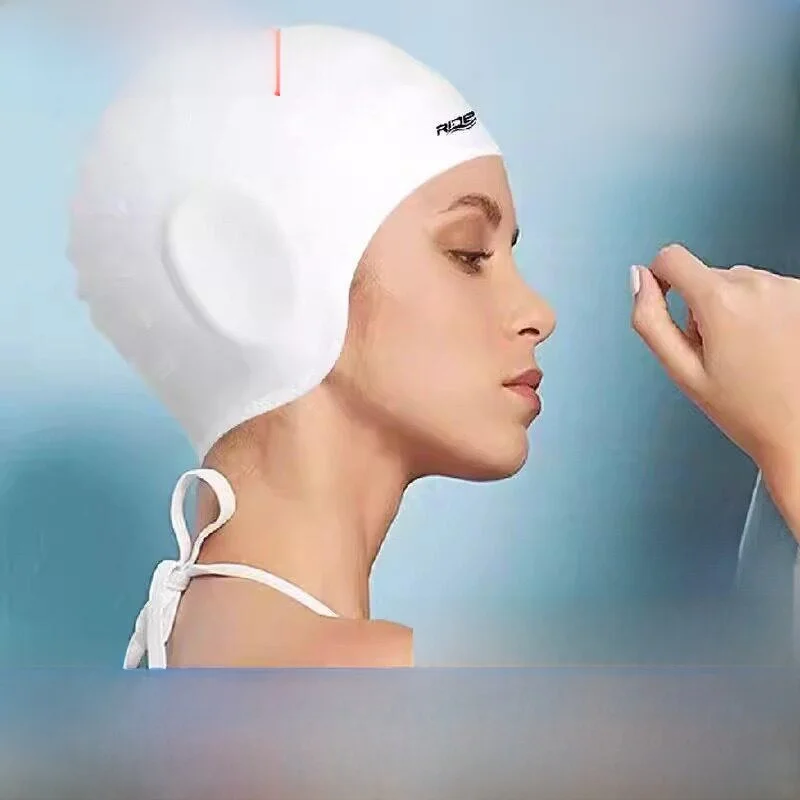 silicone-swimming-cap-ear-protection-unisex-long-hair-large-head-size-no-headache-professional-training-swim-cap-for-women