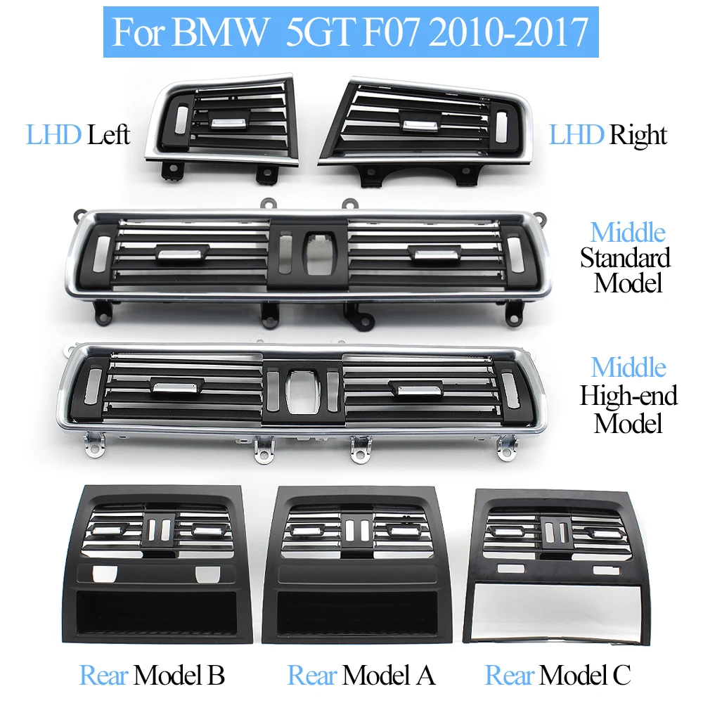 Car Front Rear Fresh Air Conditioning AC Vent Grille Outlet Panel Cover For BMW 5 Series GT F07 528 535 550 2010-2017