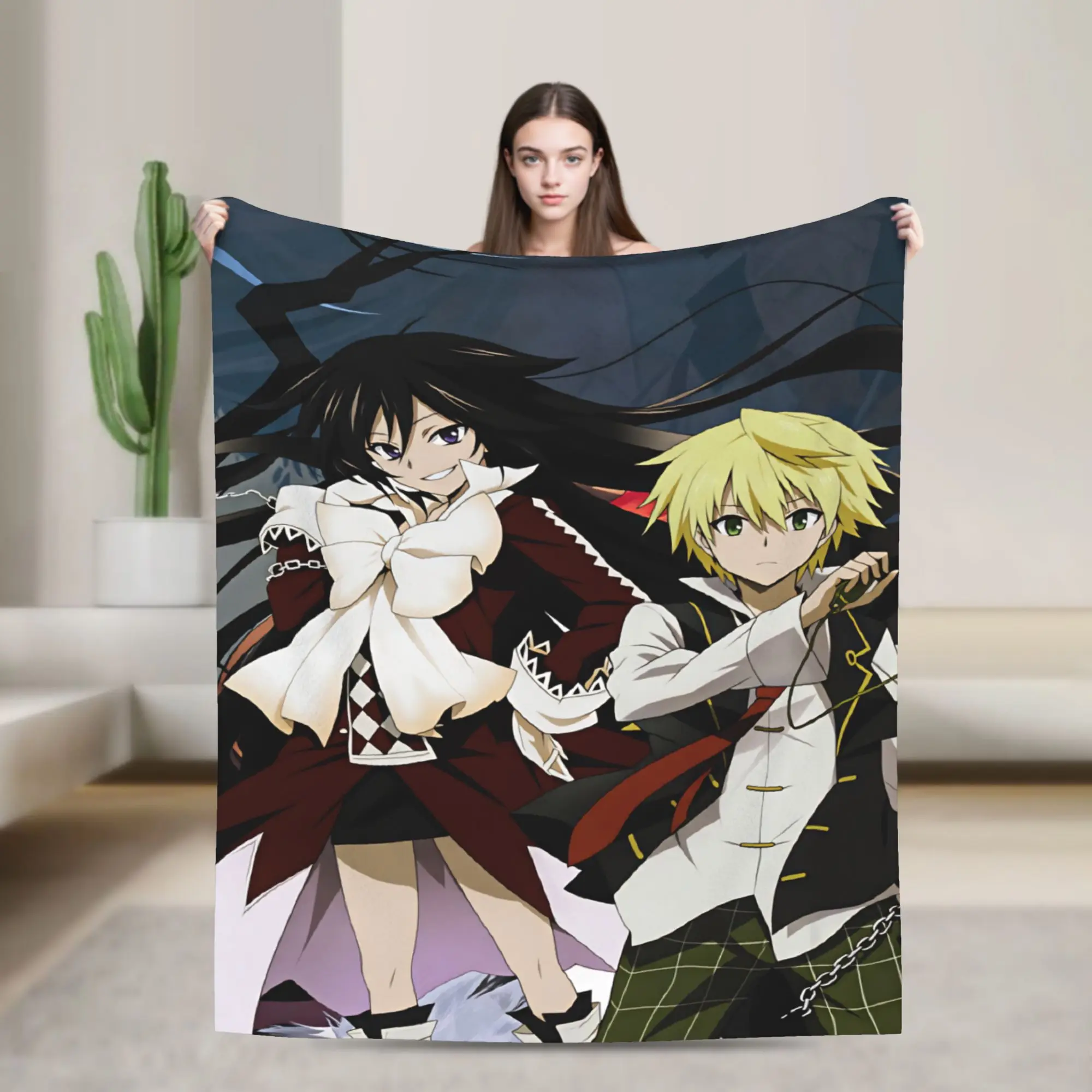 Ozz Manga Pandora Hearts Warm Blanket  Decorative Plush Throw Blanket Fashion Living Room Flannel Bedspread Sofa Bed Cover