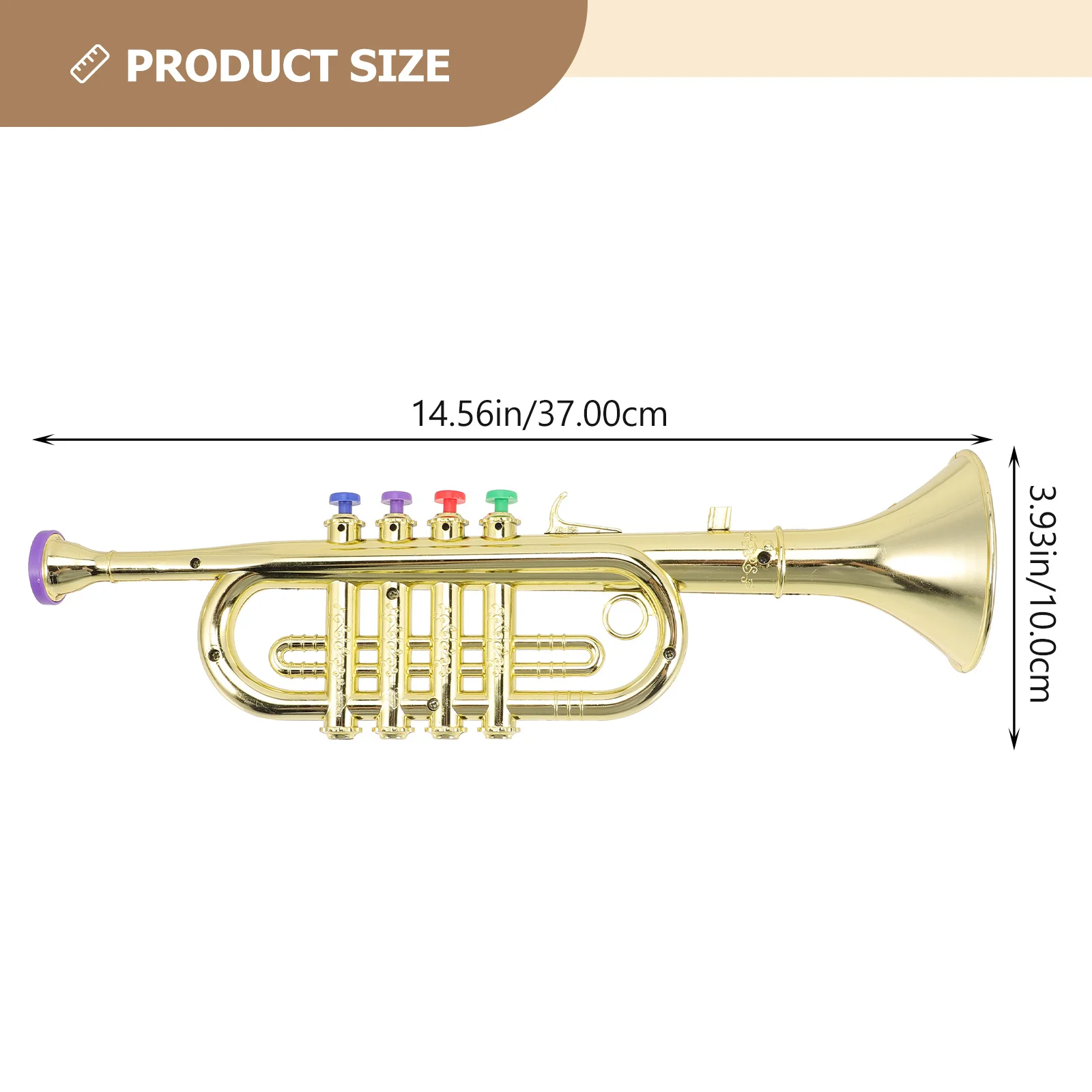 Music Toys Simulated Trumpet Plaything Kids Creative Plastic Trumpet Toy Early Educational Instruments For Golden Horn