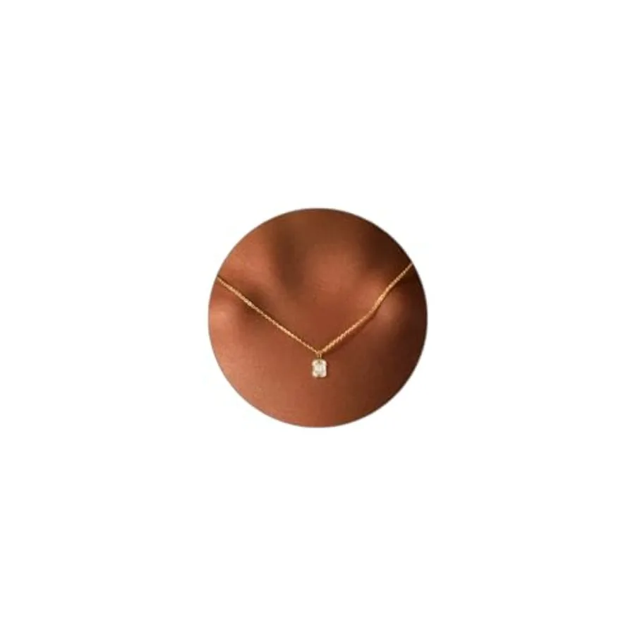 

Luxval Diamond Pendant Gold Necklace for Women Dainty 18k Gold Plated Choker Necklaces Simple Gold Jewelry Gifts for Women Girl