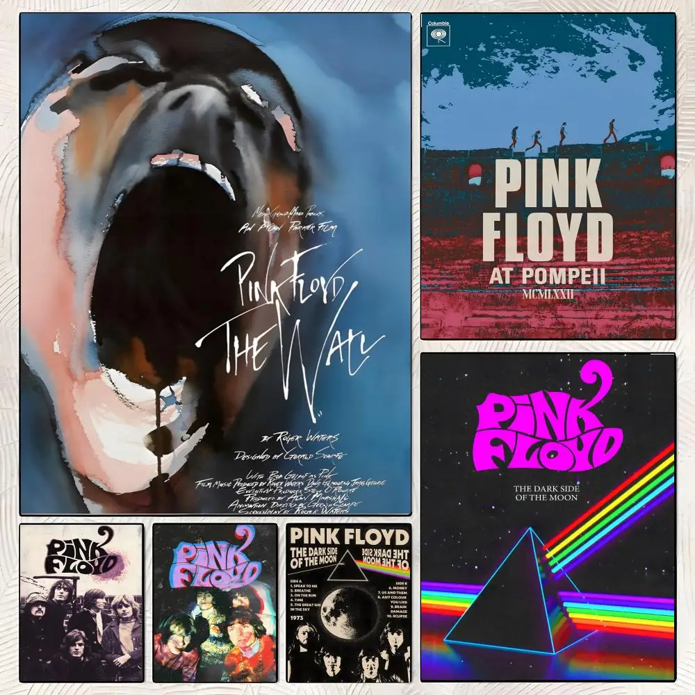 P-Pink Floyd Poster High-definition  poster stickers, suitable for bedroom, living room, home decoration