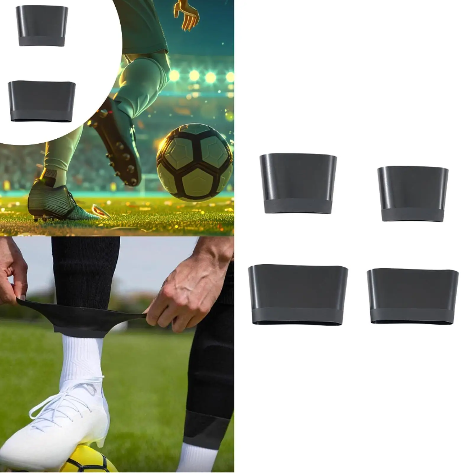 

Shin Guard Straps Lightweight Silicone Shin Protector Soccer Ankle Straps