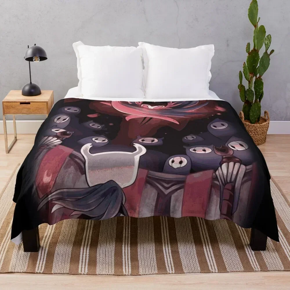 Hollow Knight - The Knight Facing Master Grimm Throw Blanket Stuffeds Giant Sofa Plaid Blankets