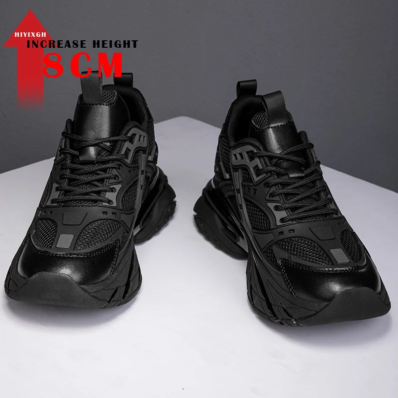 

High Quality Casual Sports Elevator Shoes Height Boosting Dad Shoes for Men Hidden Heels Increase Insole 8CM Unisex Lift Sneaker