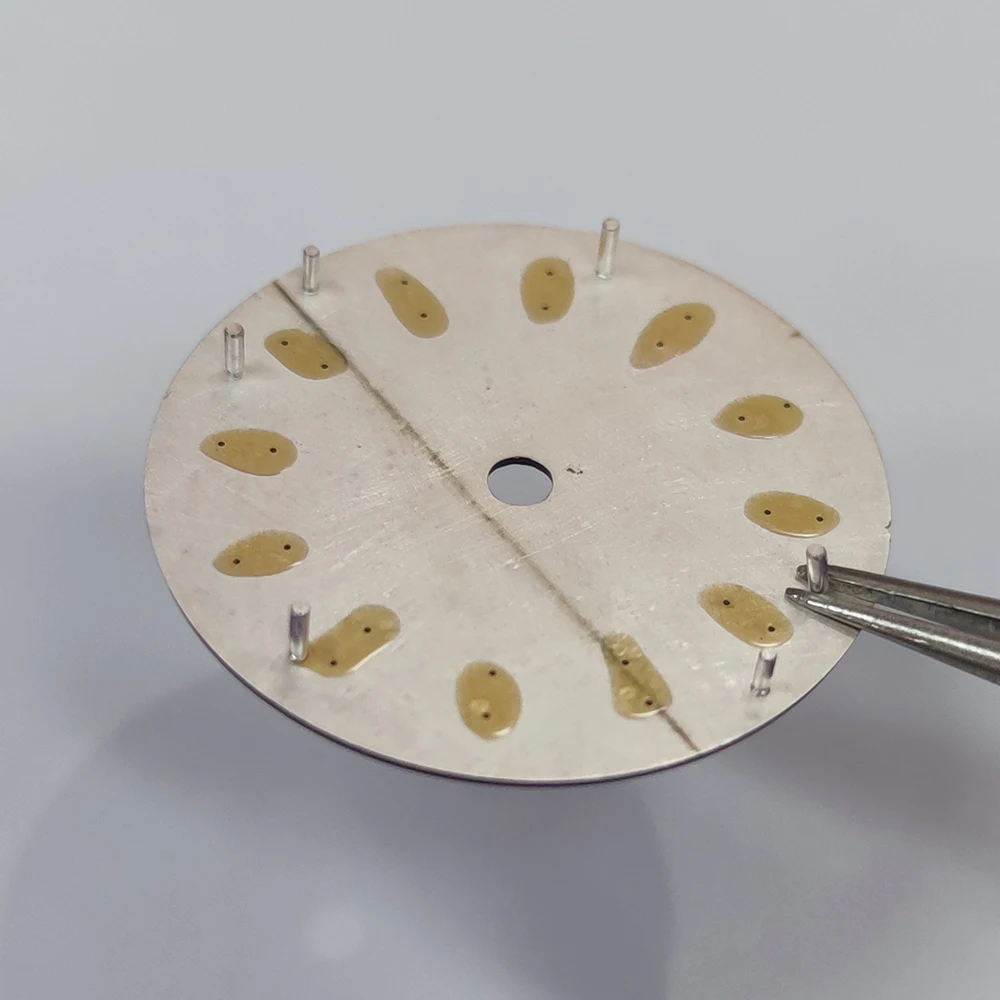 28.5 مللي متر قرص NH35 قرص ساعة رجالي مناسب لحركة NH35/NH34/Miyota8215 موجة الحبوب الوجه الهاتفي ساعة الملحقات