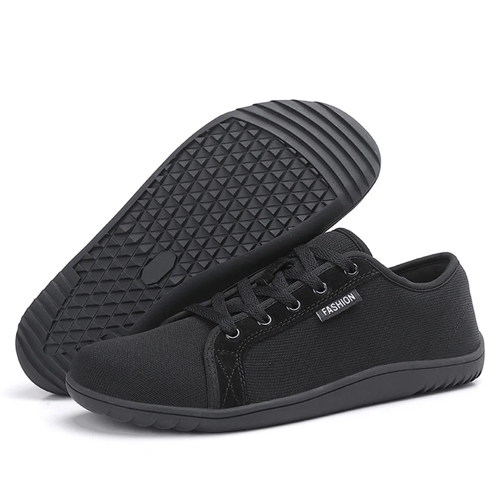 Men\'s Wide Slip On Minimalist Barefoot Shoes Zero Drop Sole Cross-Trainer Lightweight Breathable Running Walking Shoes Sneaker