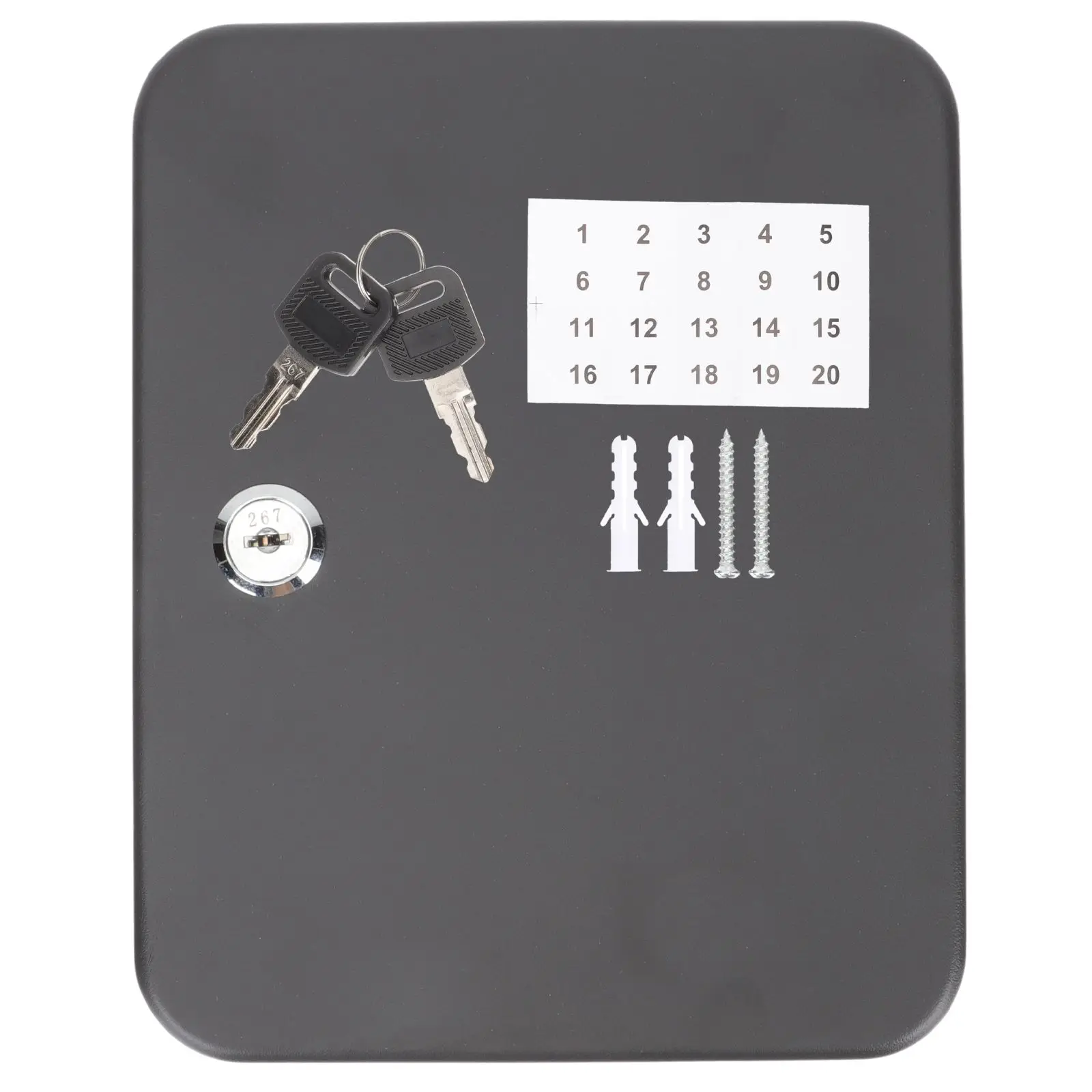 Wall Key Cabinet Organizer Black Wrought Iron Key Management Premium Material Compact Multiple