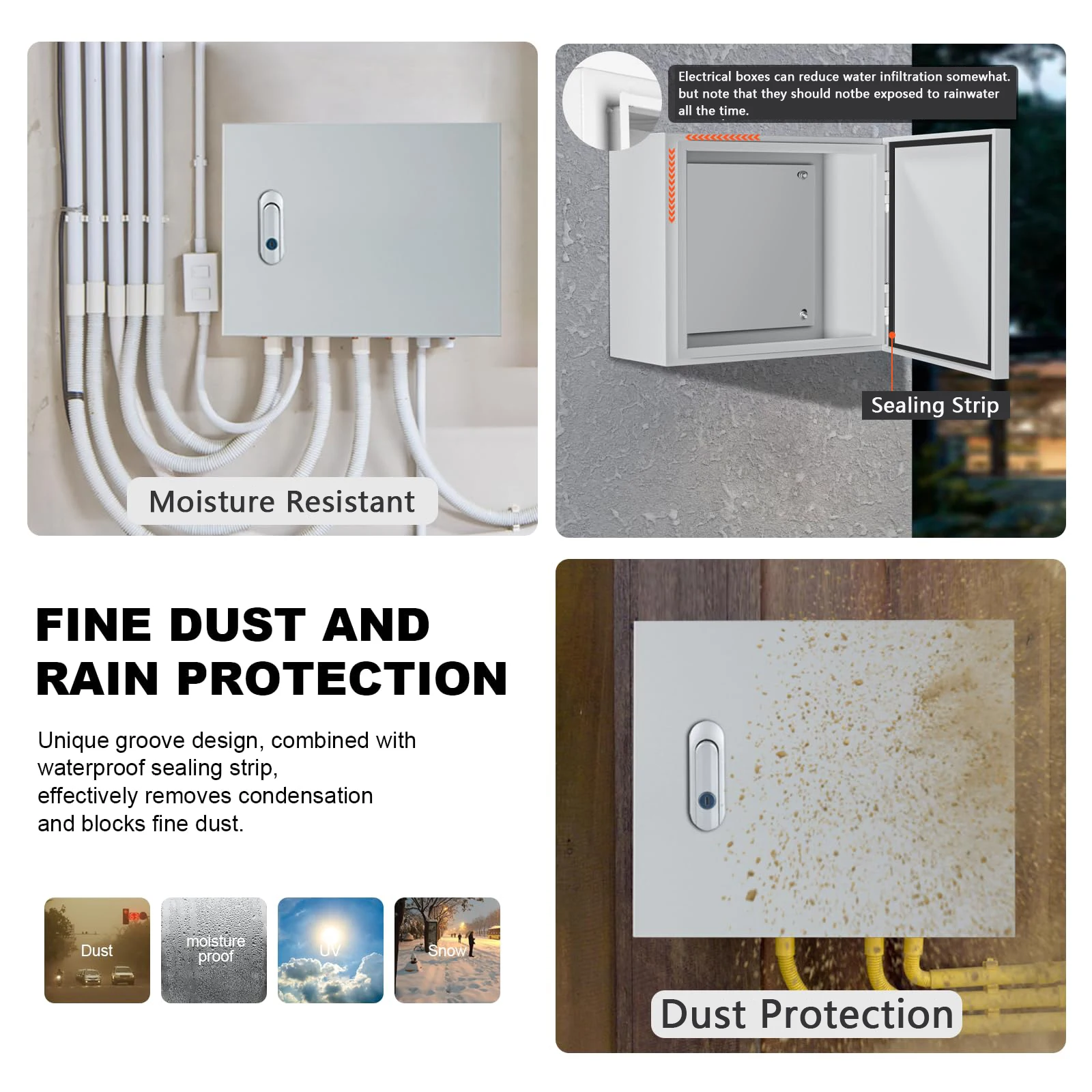 IP65 Waterproof Electrical Distribution Box Indoor Cold Rolled Steel Box with Lock Electrical Cabinet Junction Control Metal Box