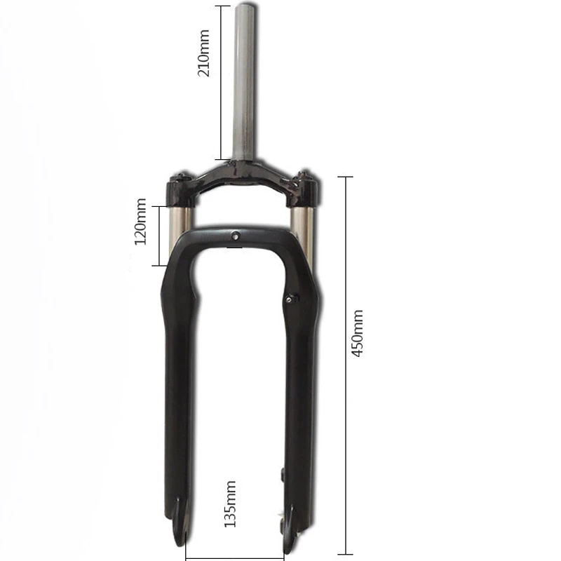 TAOZIK 26 24 4.0 INCH Air Springs Oil Suspension Lock On Disc Brake Fat Bicycle Front Fork