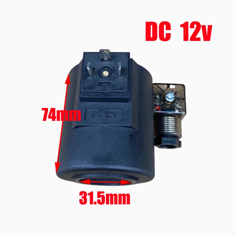 Hydraulic Solenoid Valve Copper Coil MFJ12-25 MFZ/MFB10/12-37/60YC 220/110/24/12V Hole Diameter19/20/22/23MM Height 50/51MM DIN