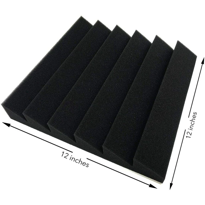 12 Pieces Acoustic Foam Panels,High Density Wedge Tiles Acoustic Padding for Home or Studio Sound