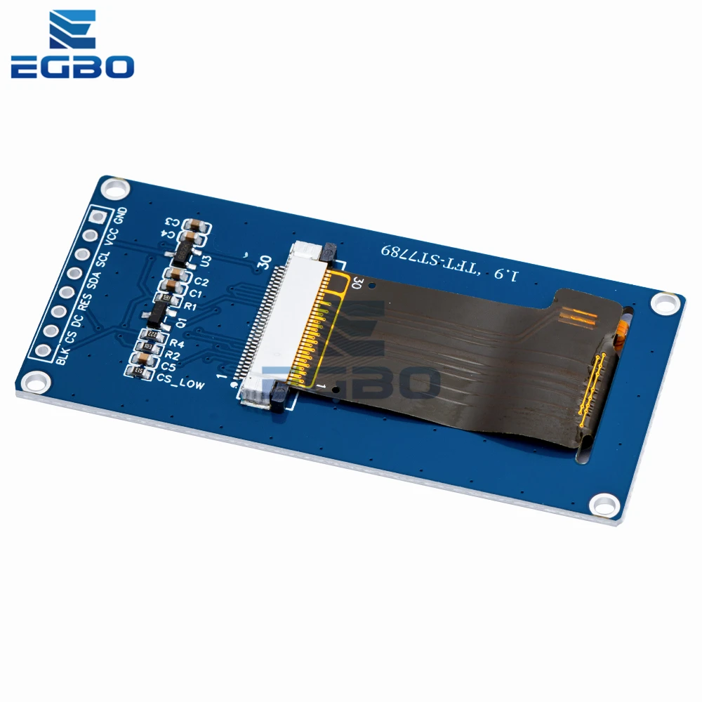 IPS 풀 앵글 TFT 디스플레이 스크린 LCD 스크린 컬러 디스플레이 모듈, 고화질 SPI 시리얼 포트, 1 개 ~ 10 개, 1.9 인치, 170x320