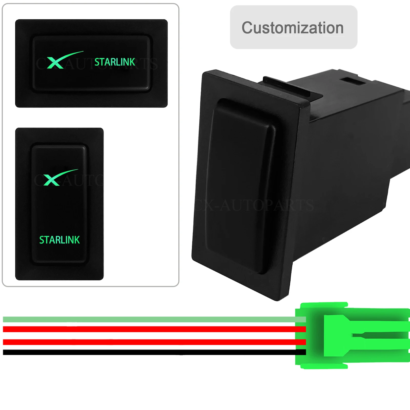 

Зеленый кнопочный переключатель 12В ON/OFF с проводом для Toyota Land Cruiser 80 Prado 90 95, для самостоятельной установки на приборную панель